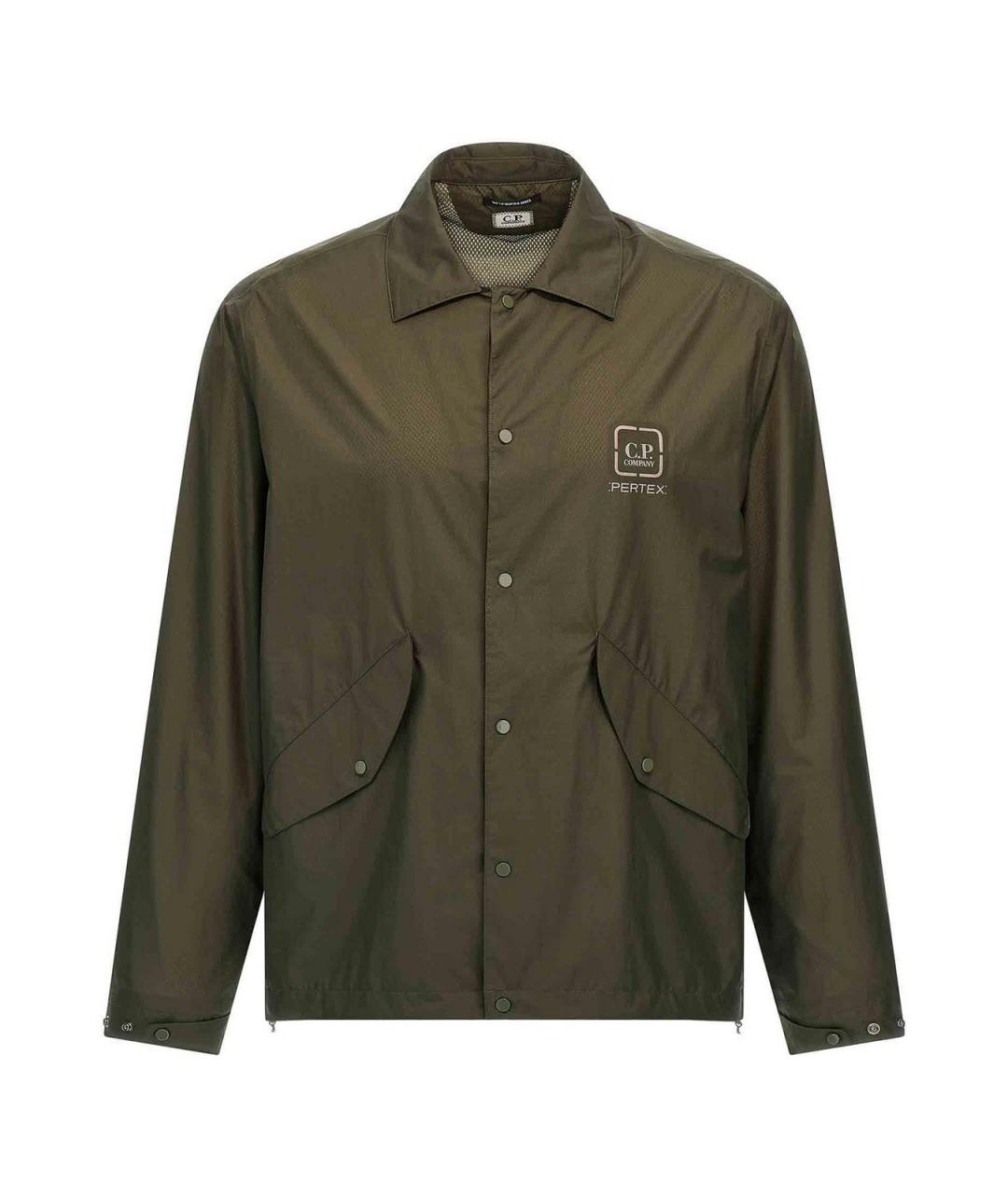 CP COMPANY Зеленая хлопко-полиэстеровая кэжуал рубашка, фото 1