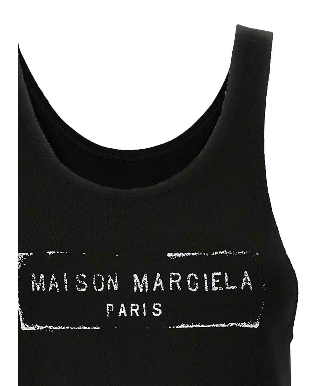 MAISON MARGIELA Черная вискозная майка, фото 3
