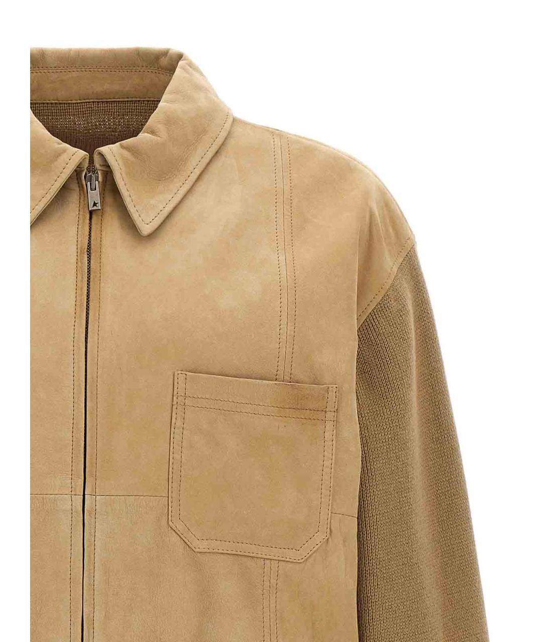 GOLDEN GOOSE Бежевая шерстяная куртка, фото 3