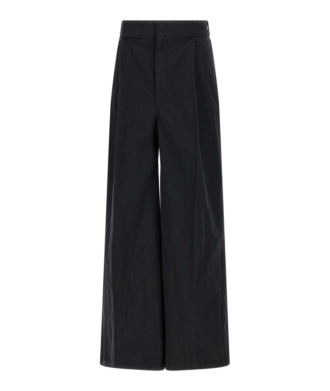 MAISON MARGIELA Черные хлопковые брюки широкие, фото 1