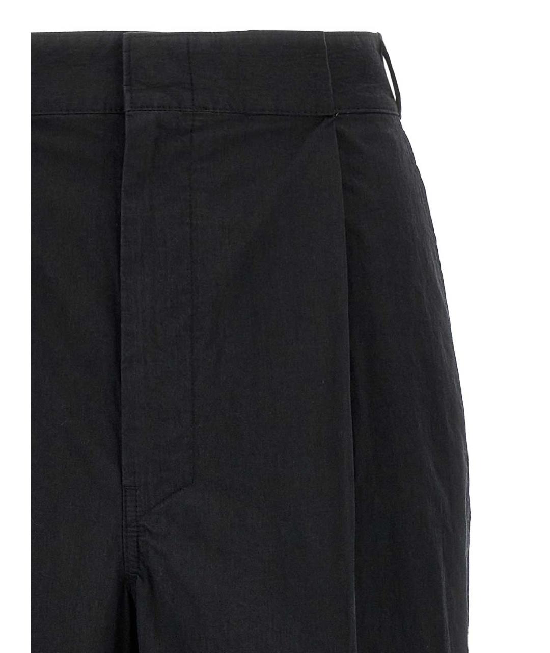 MAISON MARGIELA Черные хлопковые брюки широкие, фото 3