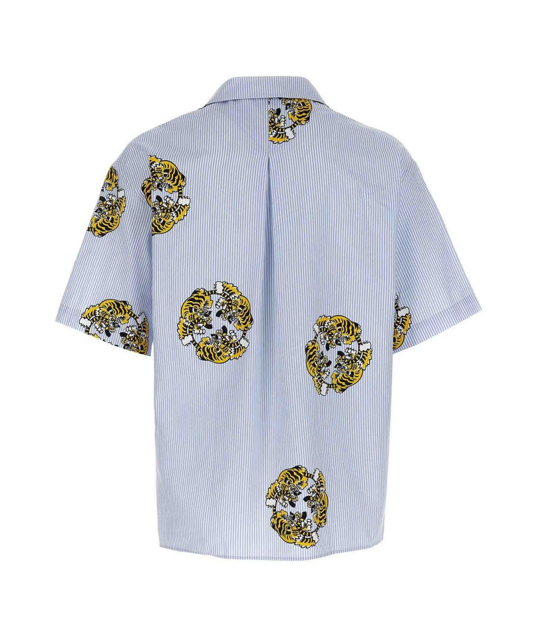 KENZO Голубая хлопковая классическая рубашка, фото 2