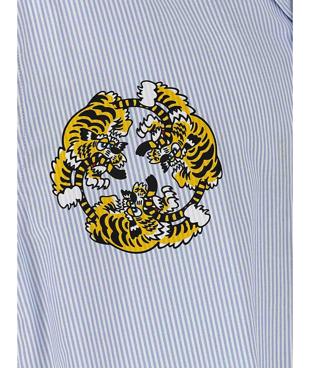 KENZO Голубая хлопковая классическая рубашка, фото 4