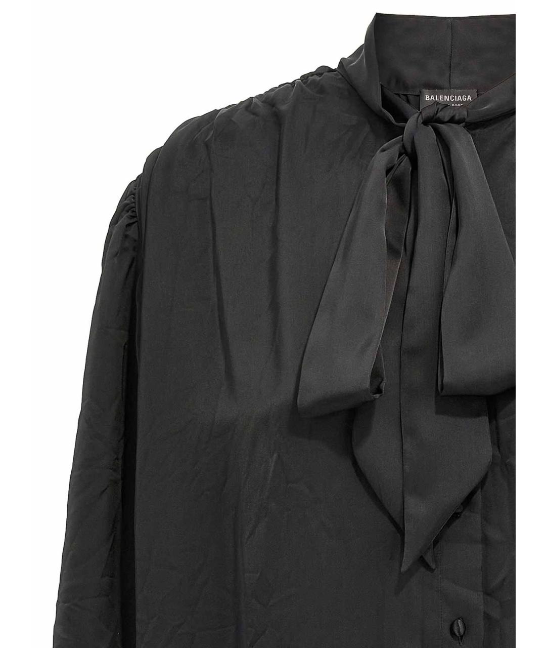 BALENCIAGA Черная полиэстеровая рубашка, фото 3