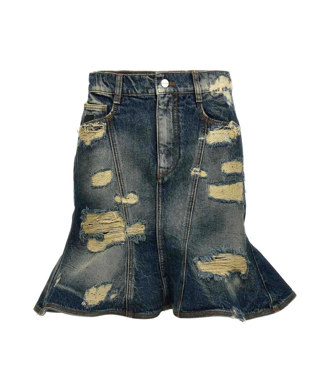 MARC JACOBS Синяя хлопковая юбка миди, фото 1
