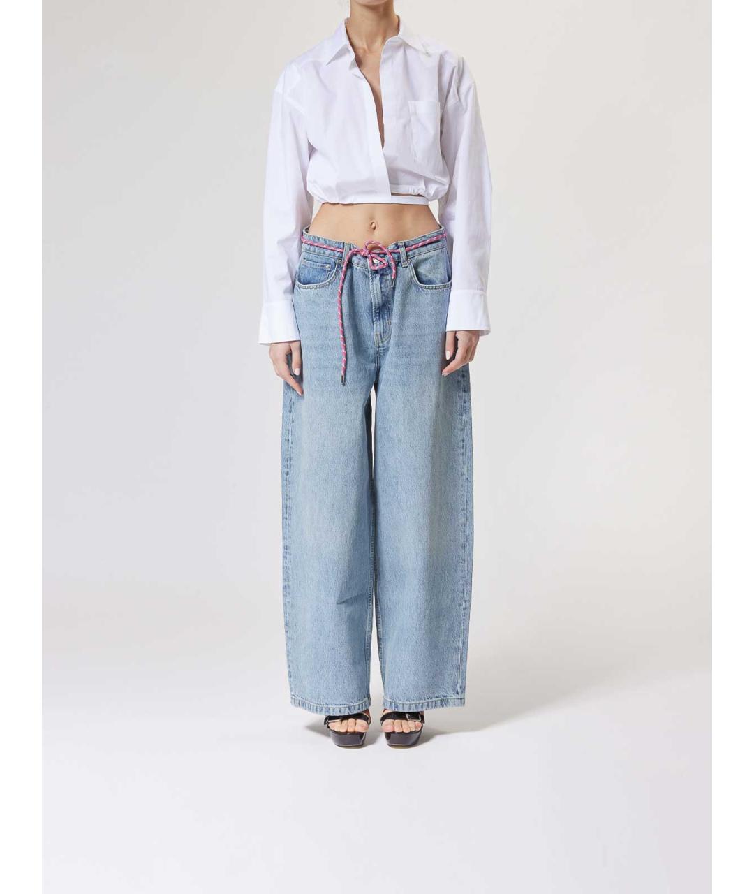 MOSCHINO JEANS Синие хлопковые джинсы клеш, фото 2