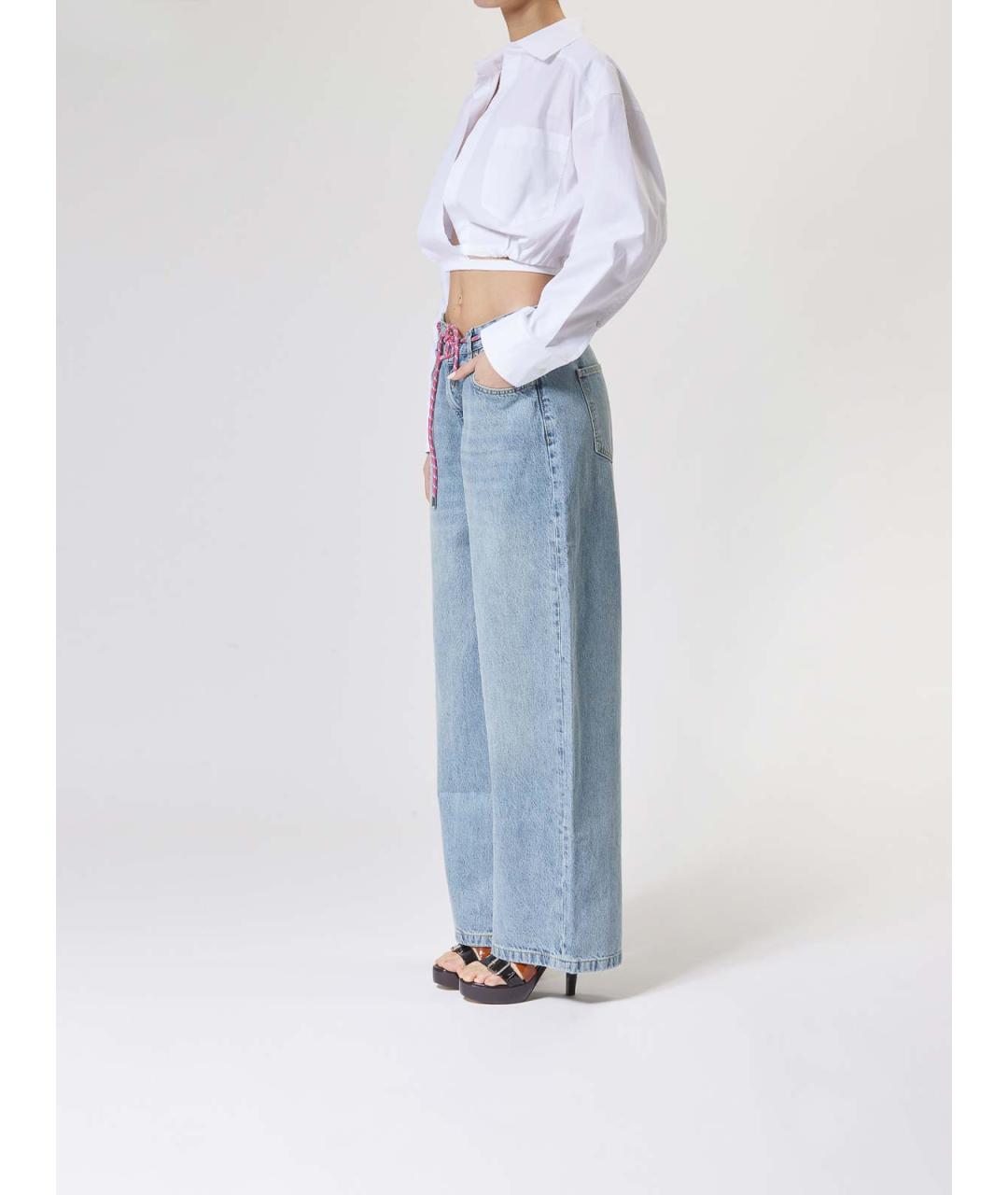 MOSCHINO JEANS Синие хлопковые джинсы клеш, фото 3