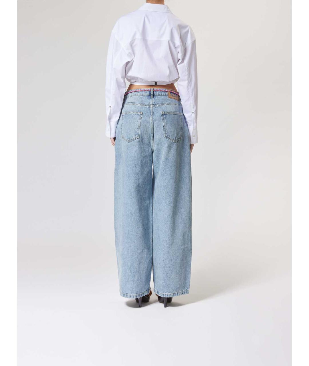 MOSCHINO JEANS Синие хлопковые джинсы клеш, фото 4