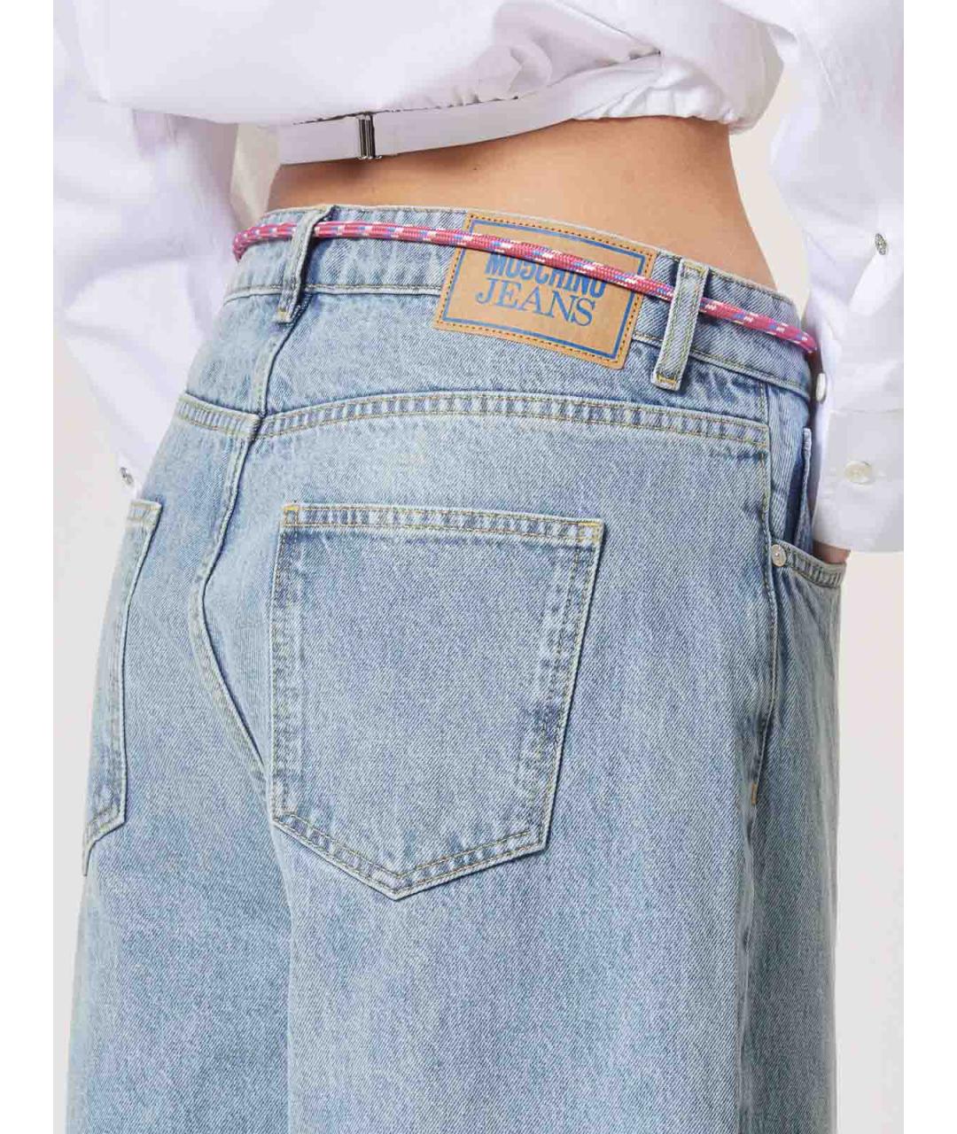 MOSCHINO JEANS Синие хлопковые джинсы клеш, фото 6