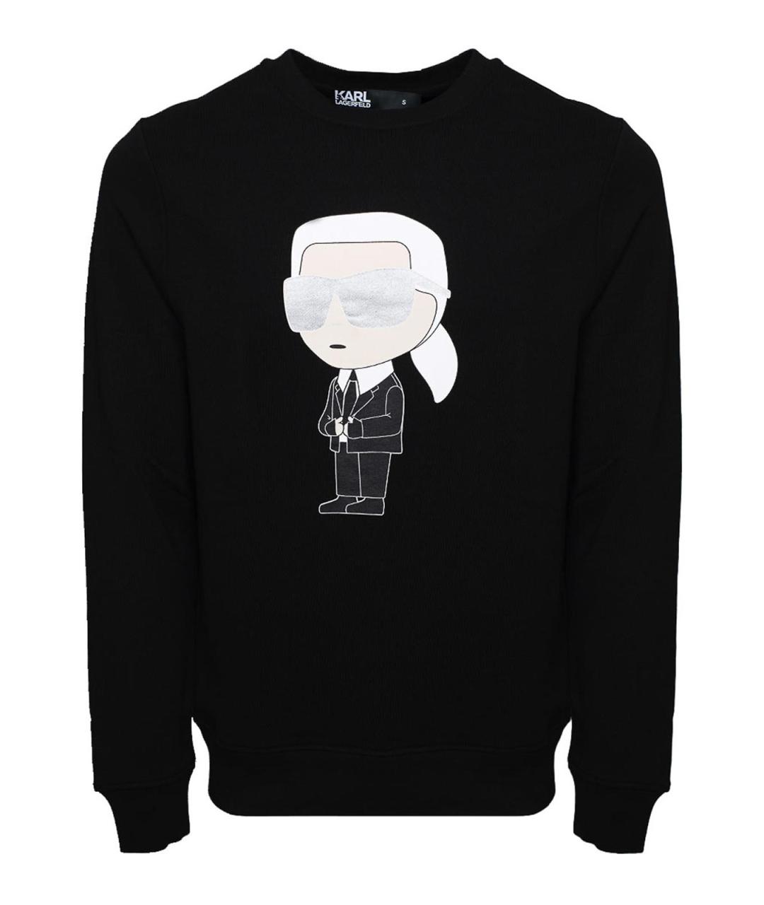 KARL LAGERFELD Черный хлопковый джемпер / свитер, фото 1