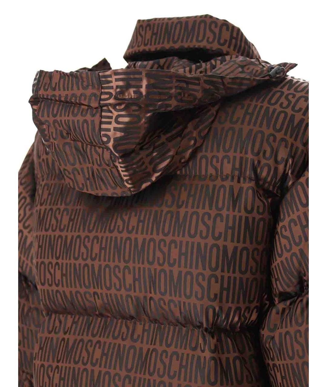MOSCHINO Коричневая полиамидовая куртка, фото 4