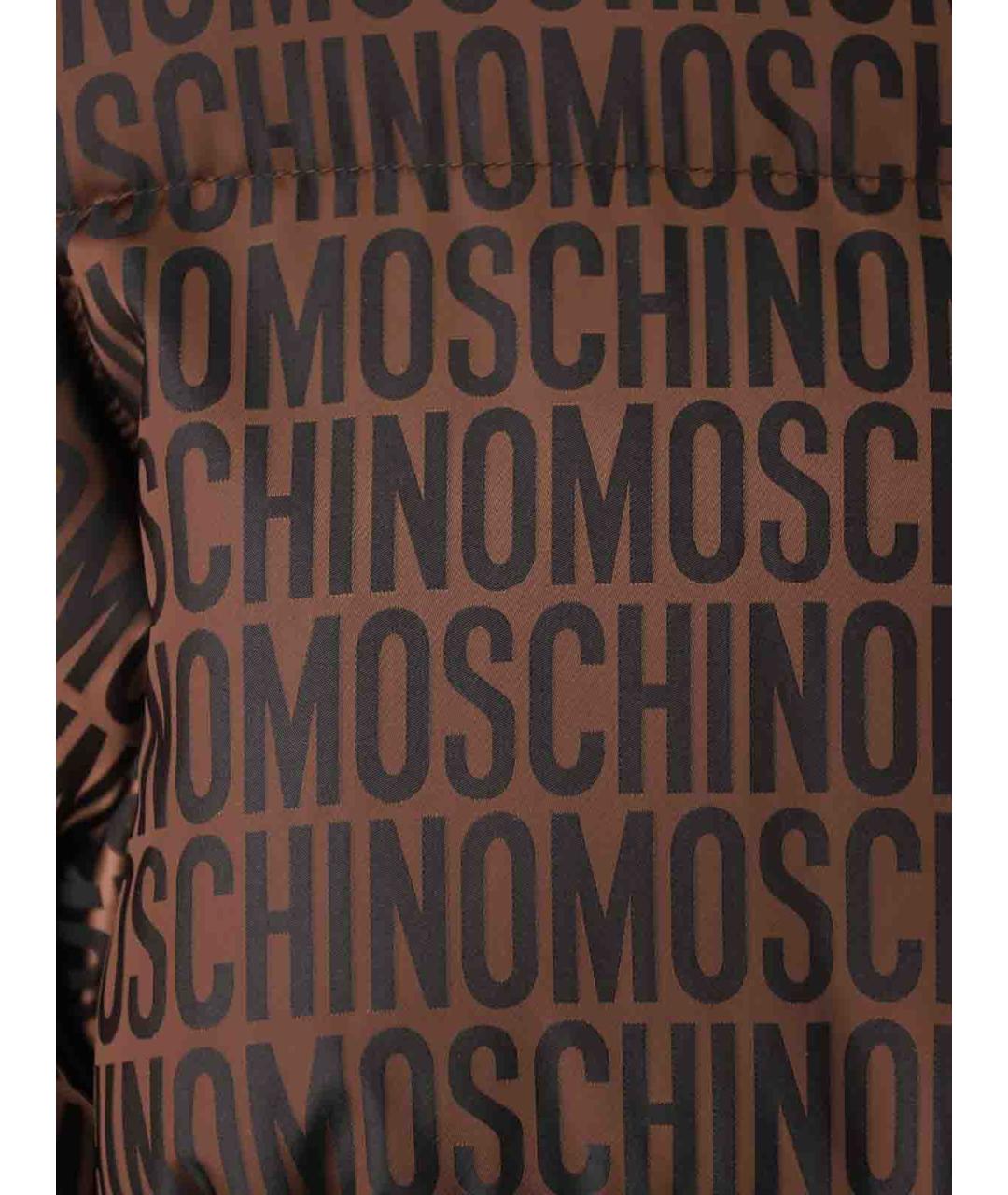 MOSCHINO Коричневая полиамидовая куртка, фото 5