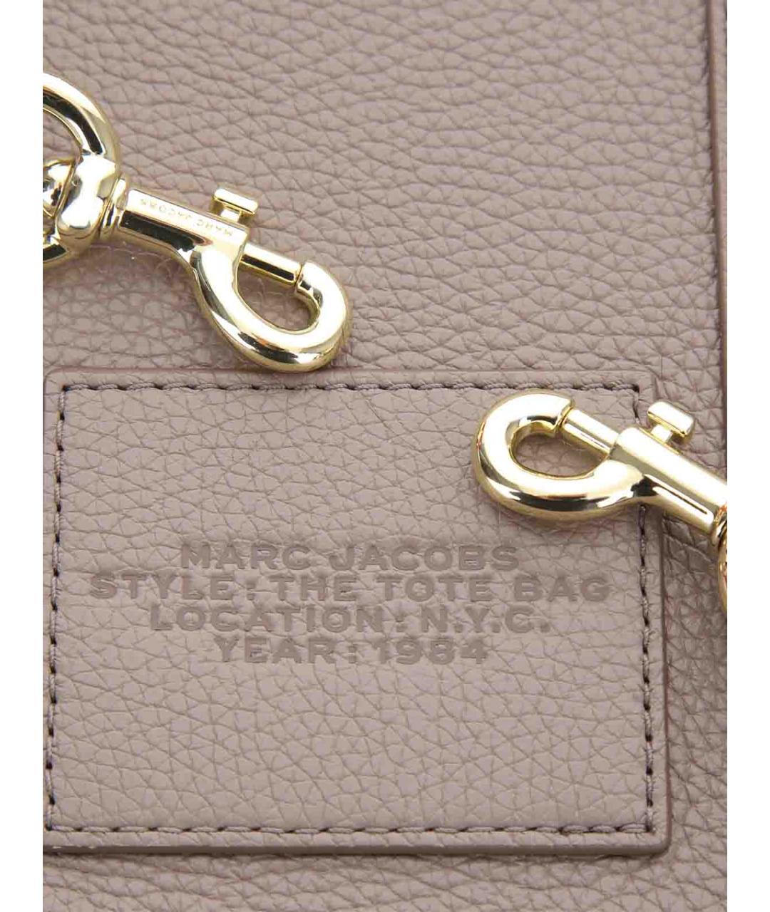 MARC JACOBS Бежевая кожаная сумка тоут, фото 6