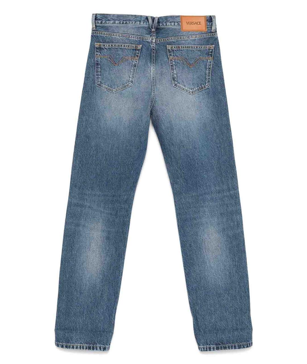 VERSACE Синие хлопковые джинсы, фото 2