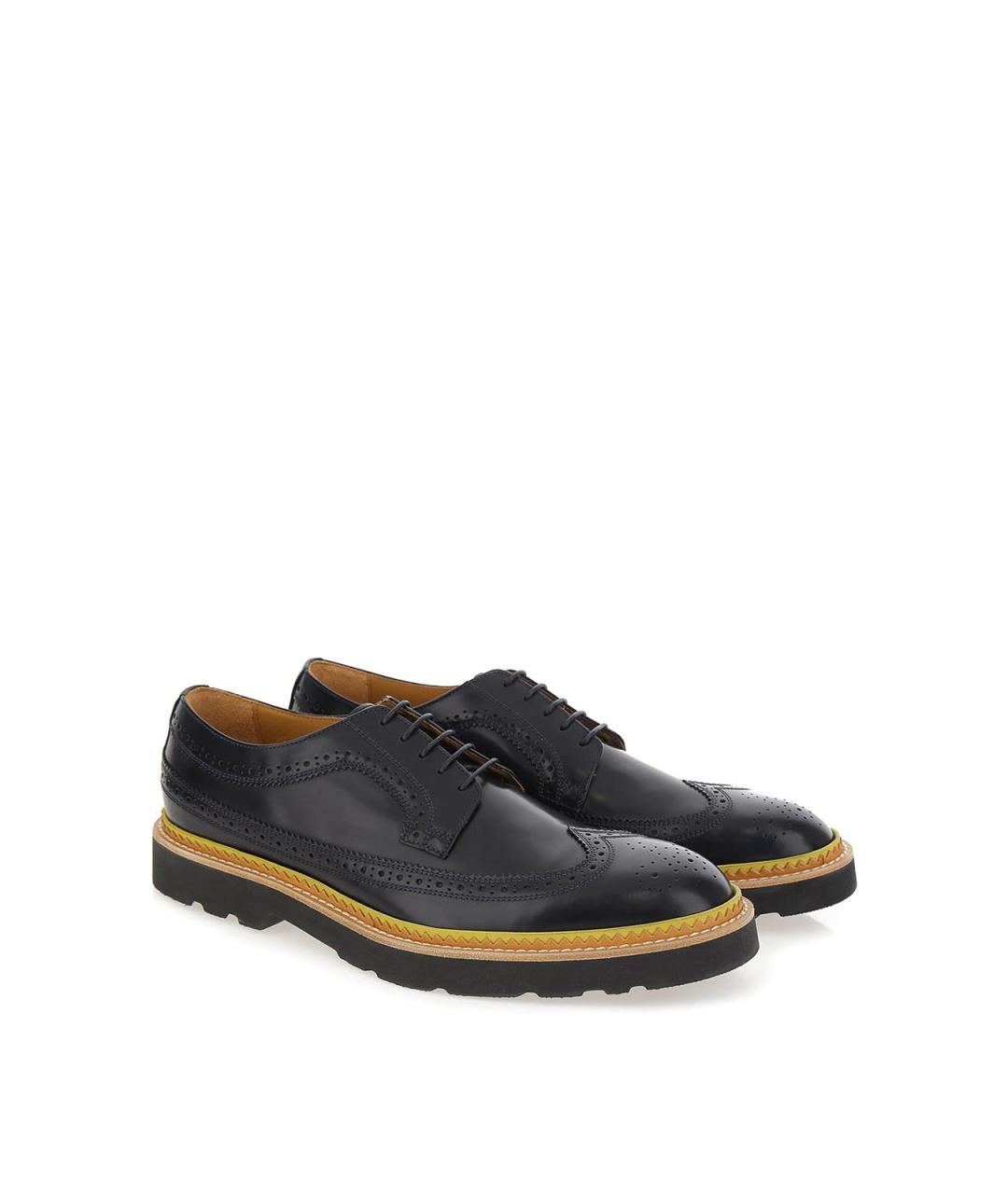PAUL SMITH Синие кожаные туфли, фото 2