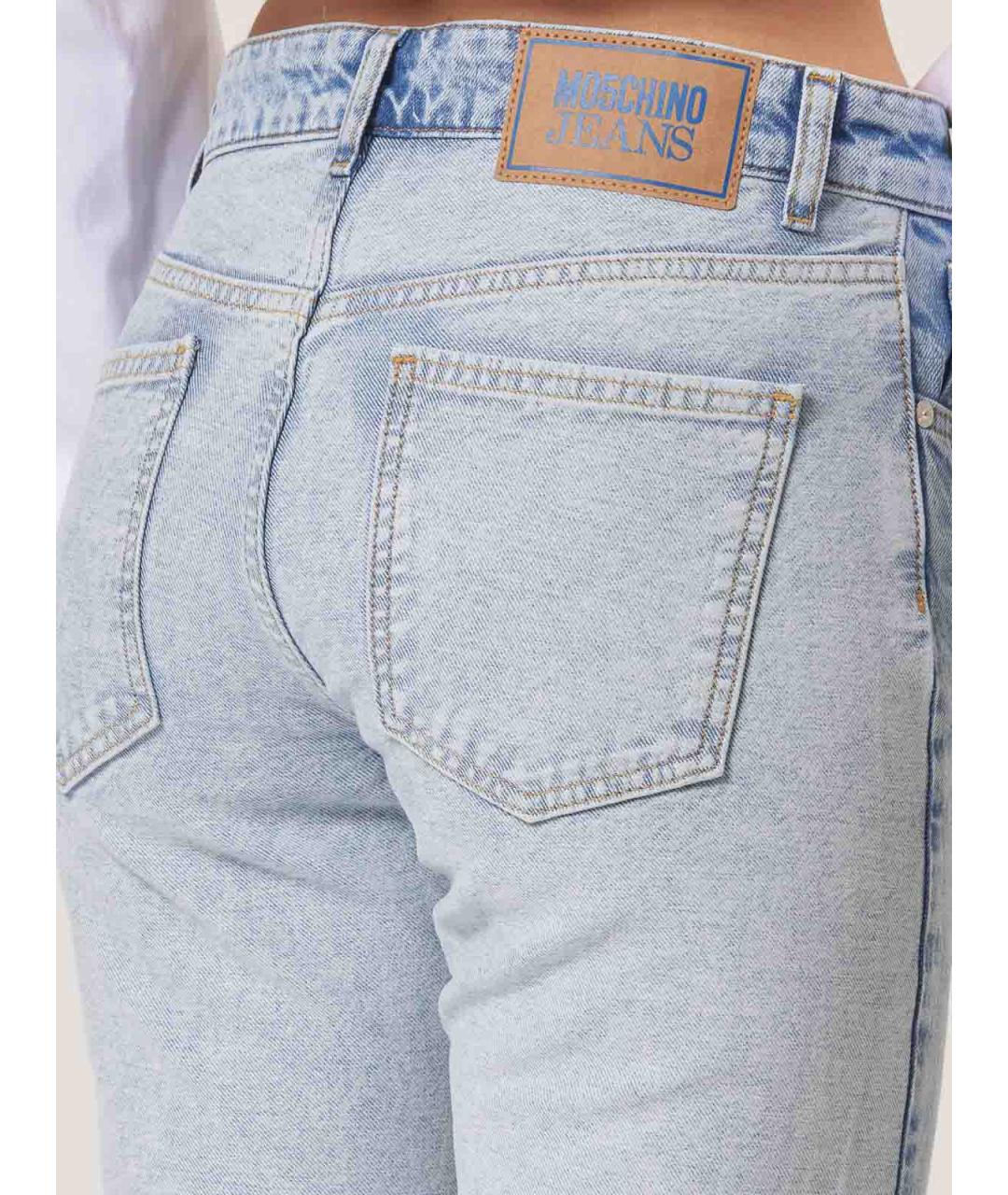 MOSCHINO JEANS Синие хлопко-полиэстеровые джинсы клеш, фото 5