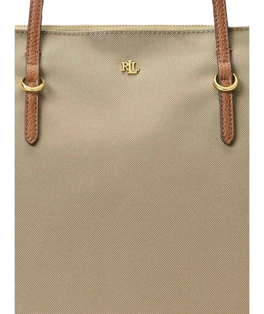 RALPH LAUREN Коричневая кожаная сумка тоут, фото 5