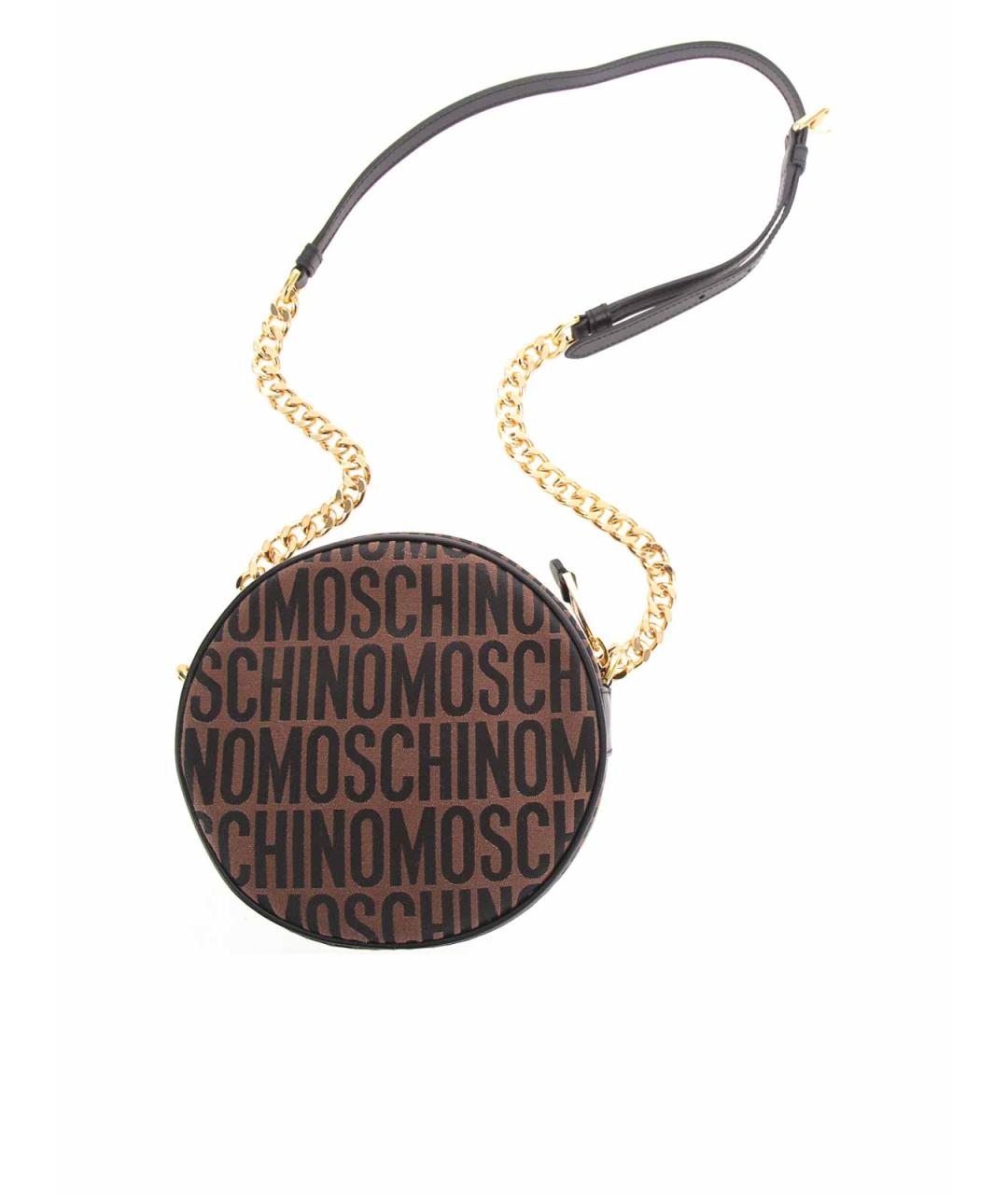 MOSCHINO Коричневая кожаная сумка через плечо, фото 3