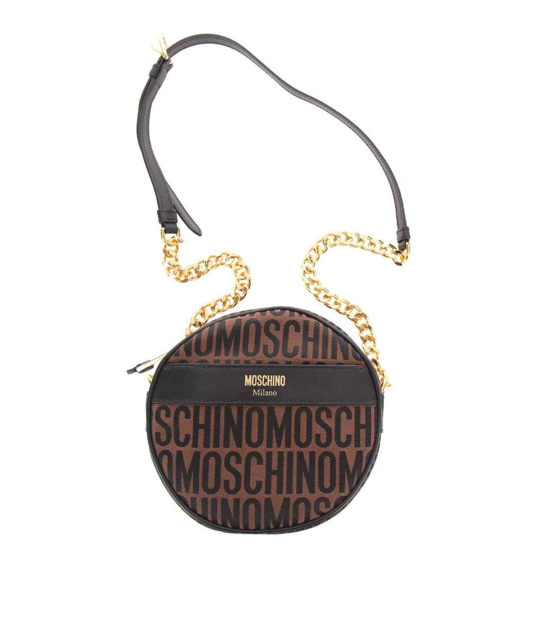 MOSCHINO Коричневая кожаная сумка через плечо, фото 1