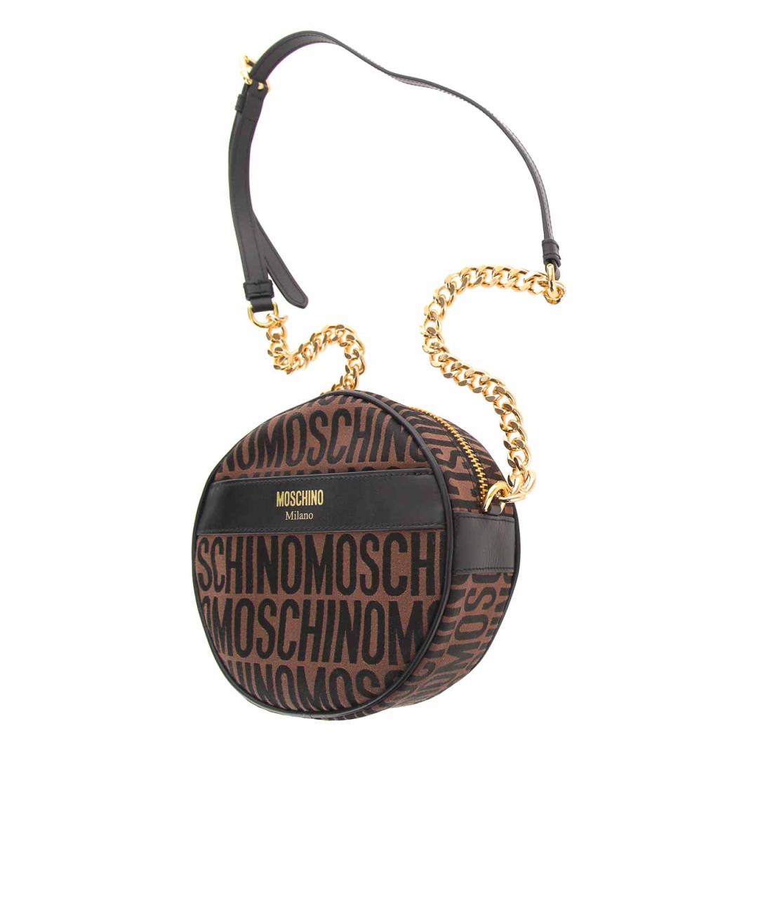 MOSCHINO Коричневая кожаная сумка через плечо, фото 2