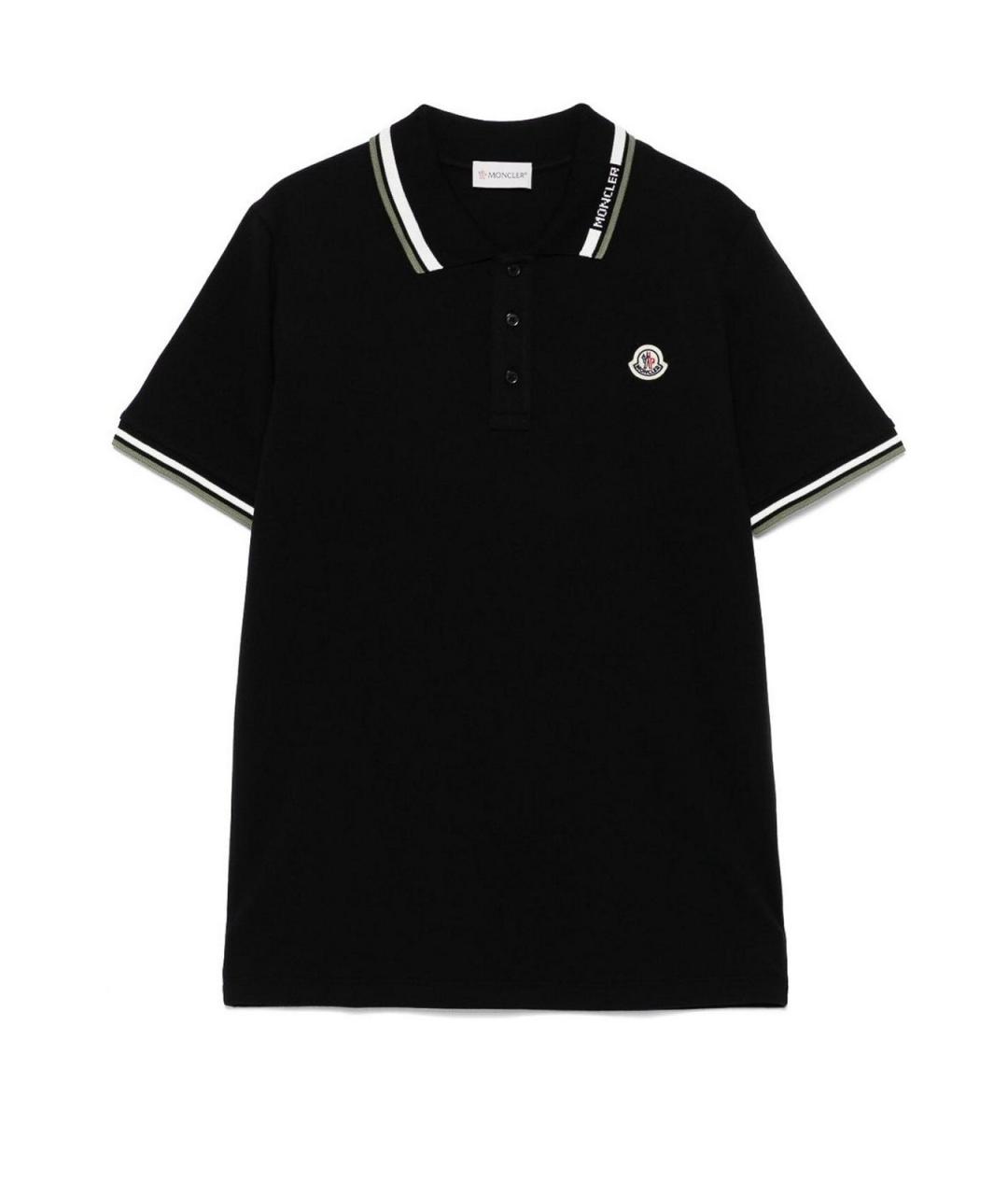MONCLER Черная хлопковая детская футболка, фото 1