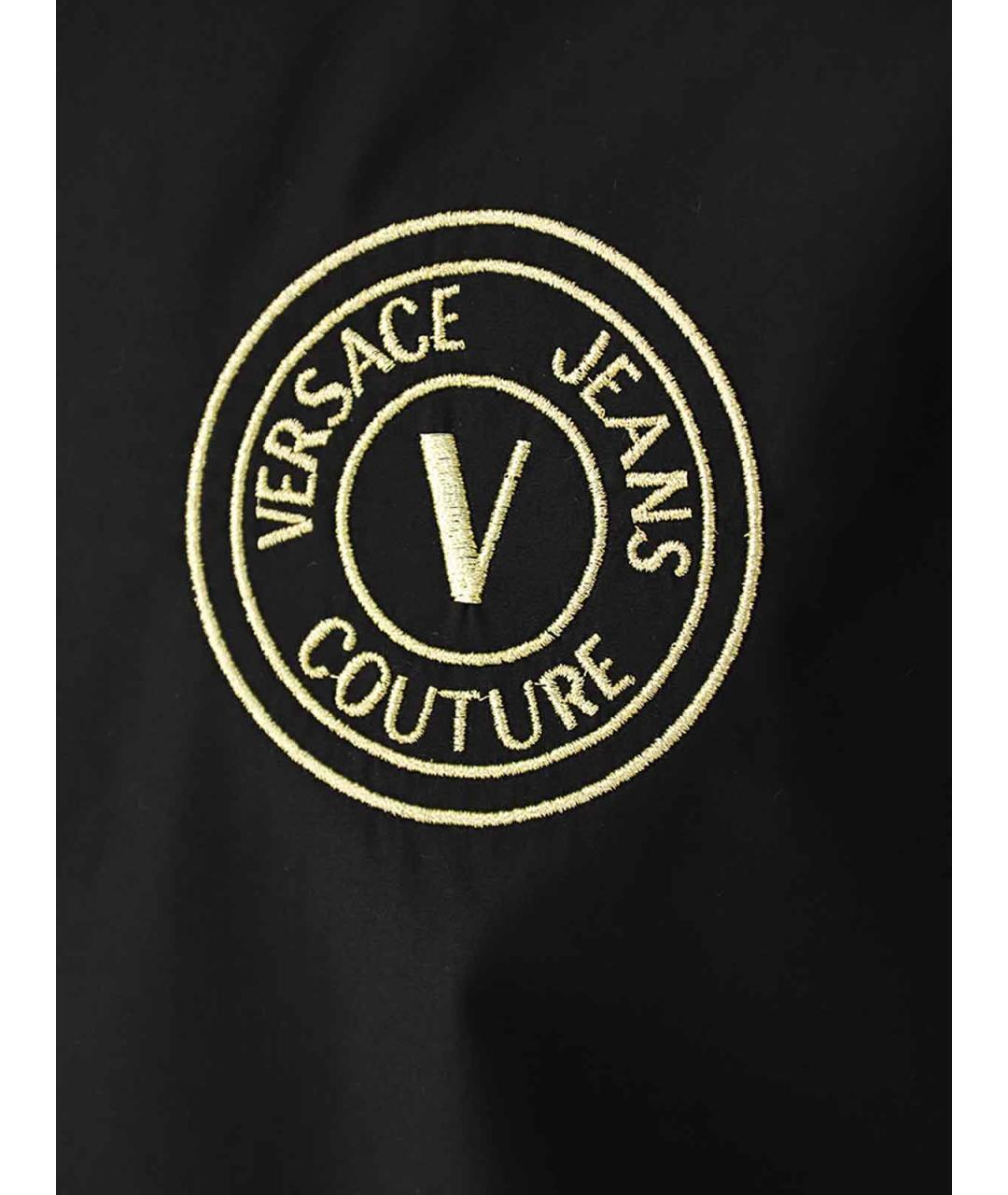 VERSACE JEANS COUTURE Черная хлопковая классическая рубашка, фото 4