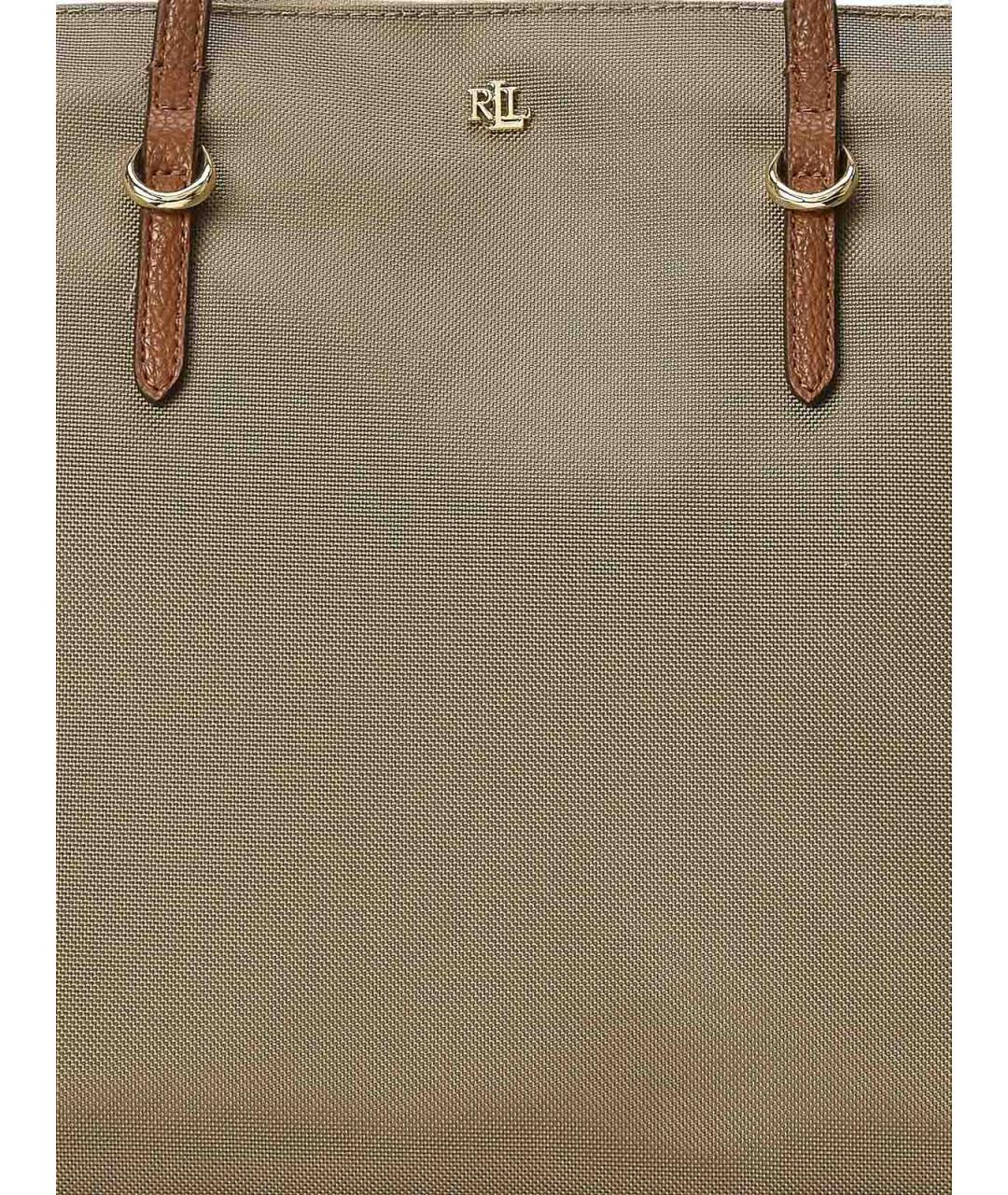 RALPH LAUREN Коричневая кожаная сумка тоут, фото 5