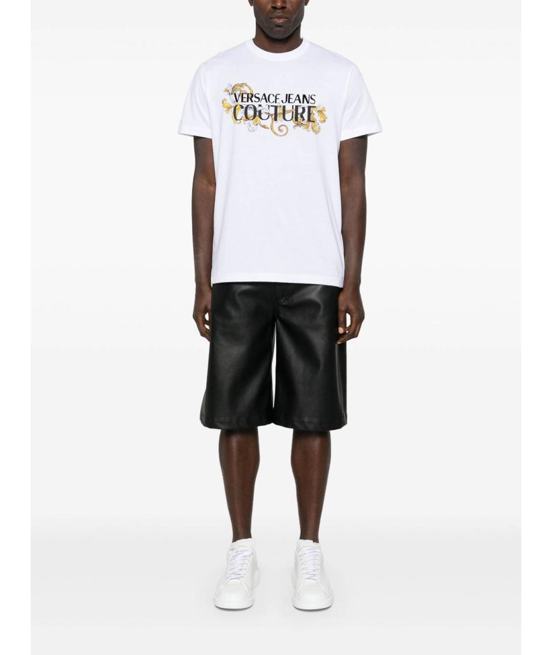 VERSACE JEANS COUTURE Белая хлопковая футболка, фото 4