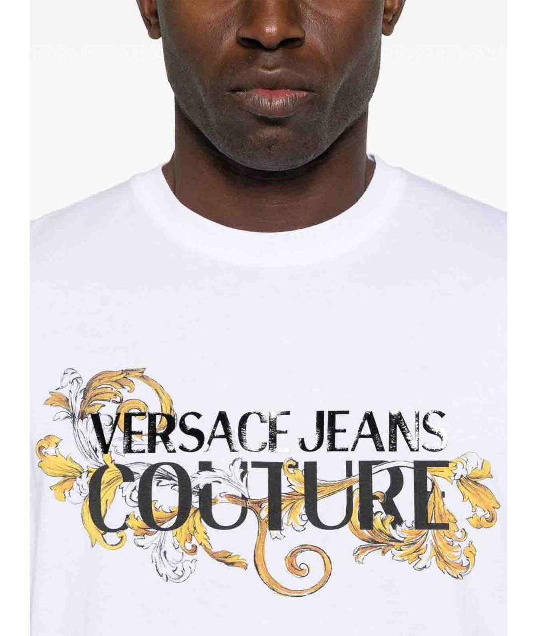 VERSACE JEANS COUTURE Белая хлопковая футболка, фото 3