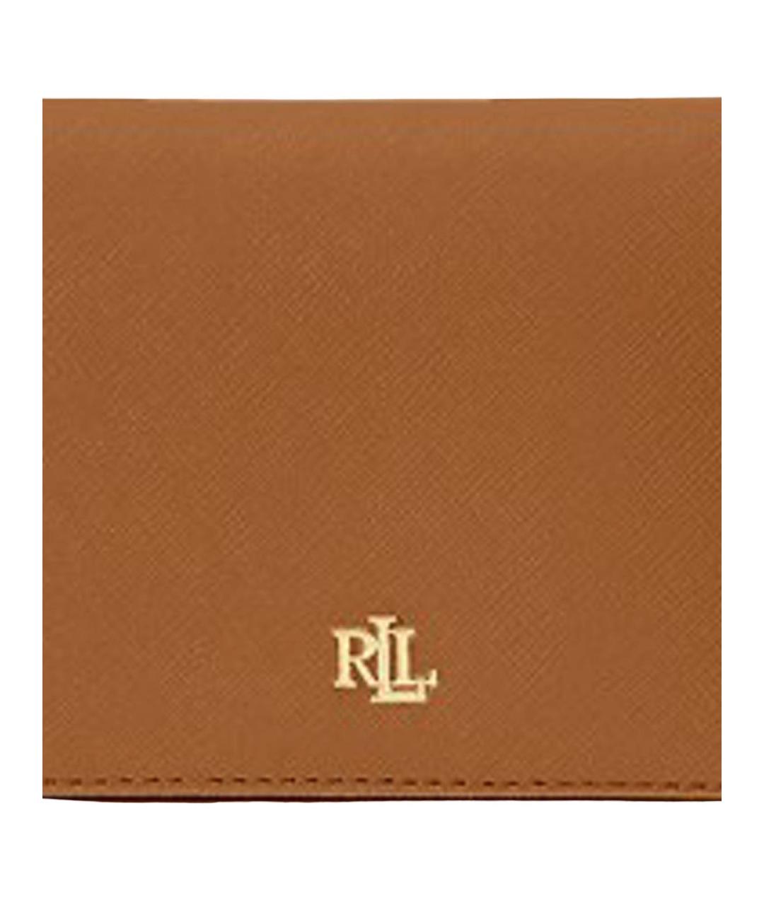 RALPH LAUREN Коричневый кожаный кошелек, фото 4