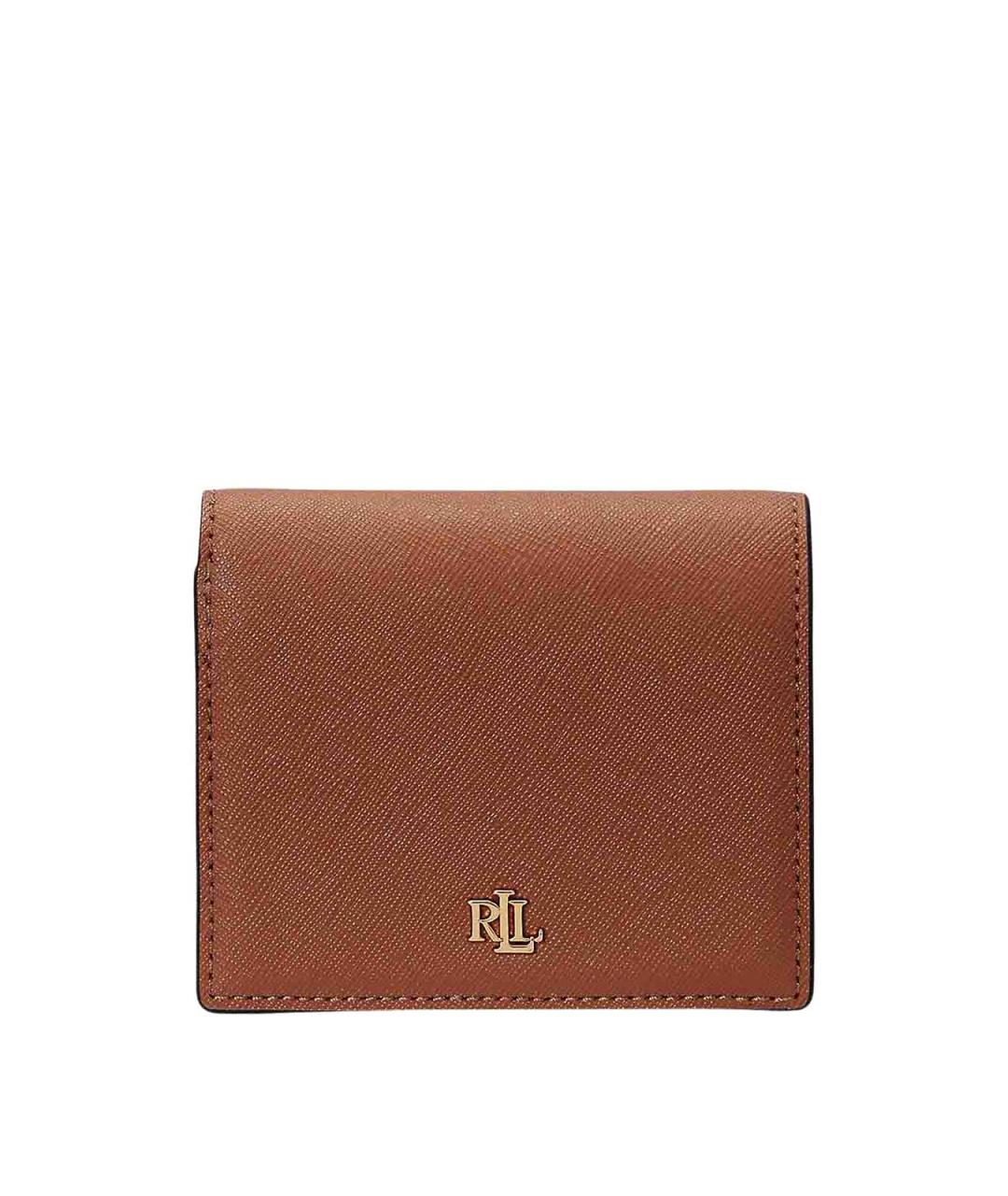 RALPH LAUREN Коричневый кожаный кошелек, фото 1