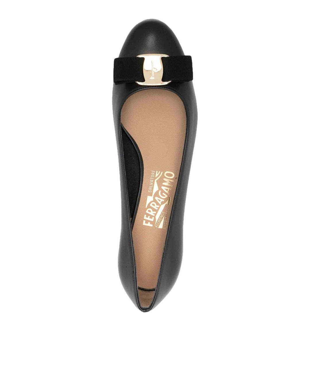 FERRAGAMO Черные кожаные туфли, фото 4