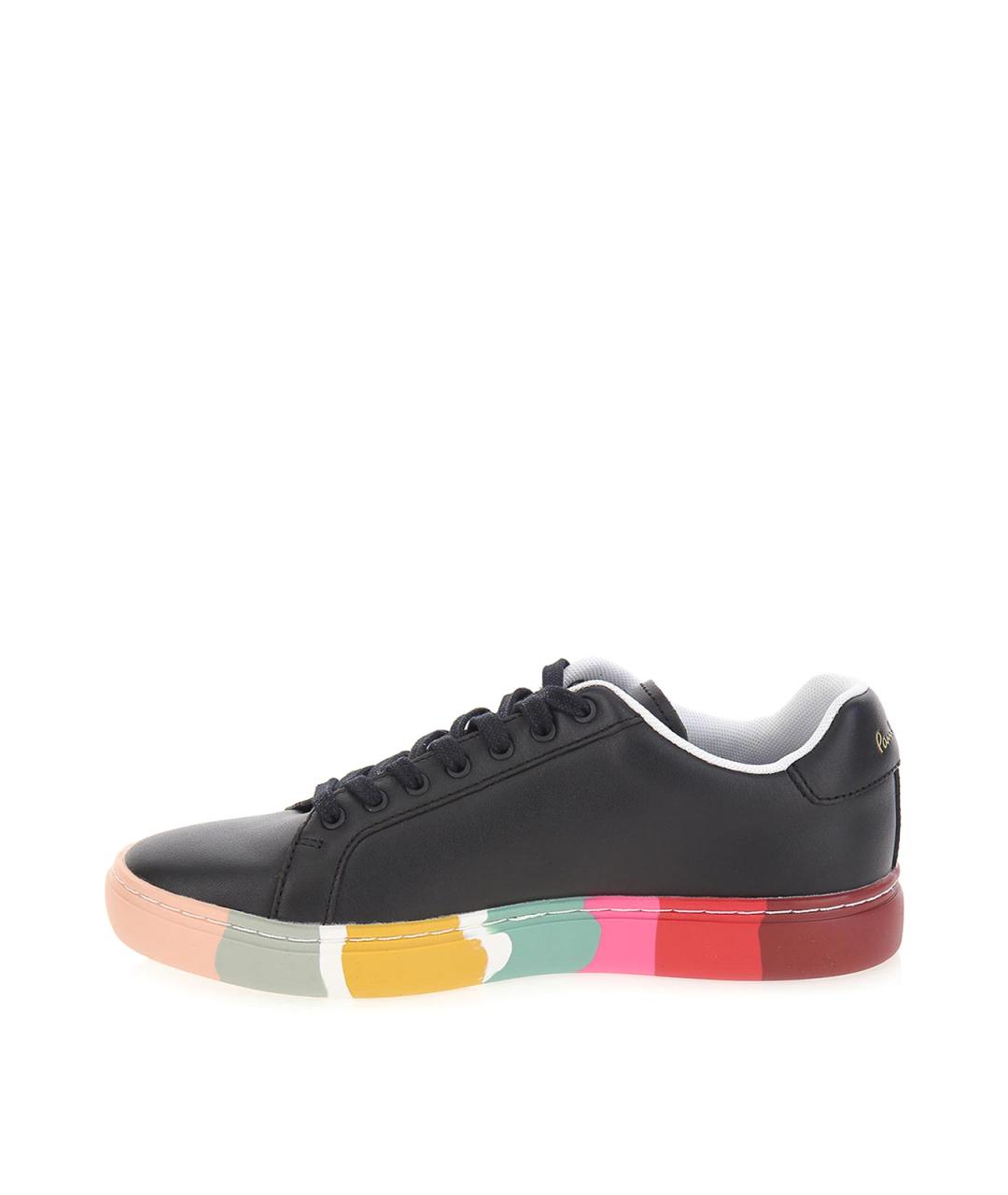 PAUL SMITH Черные кожаные кроссовки, фото 3