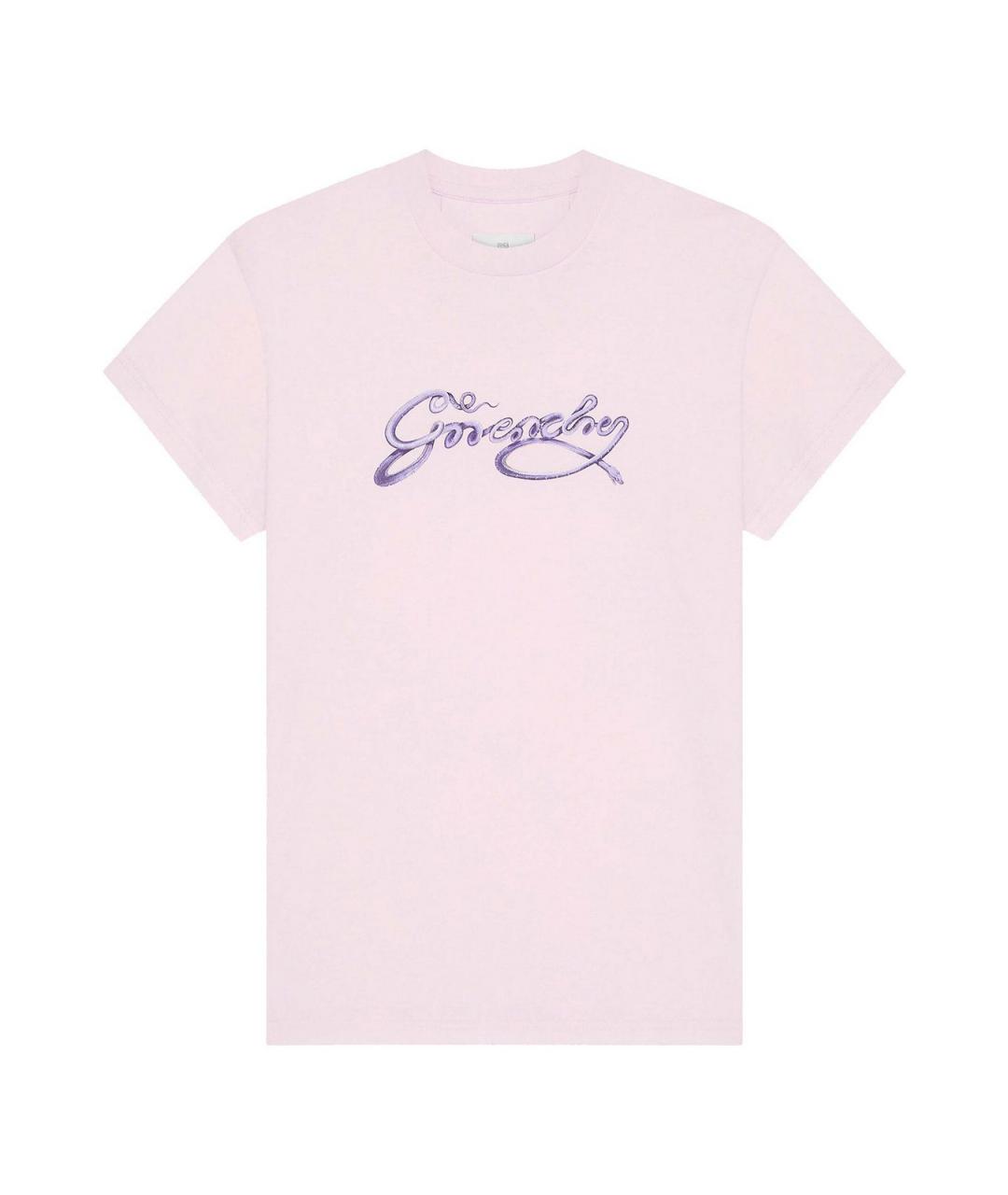 GIVENCHY Розовая хлопковая футболка, фото 1