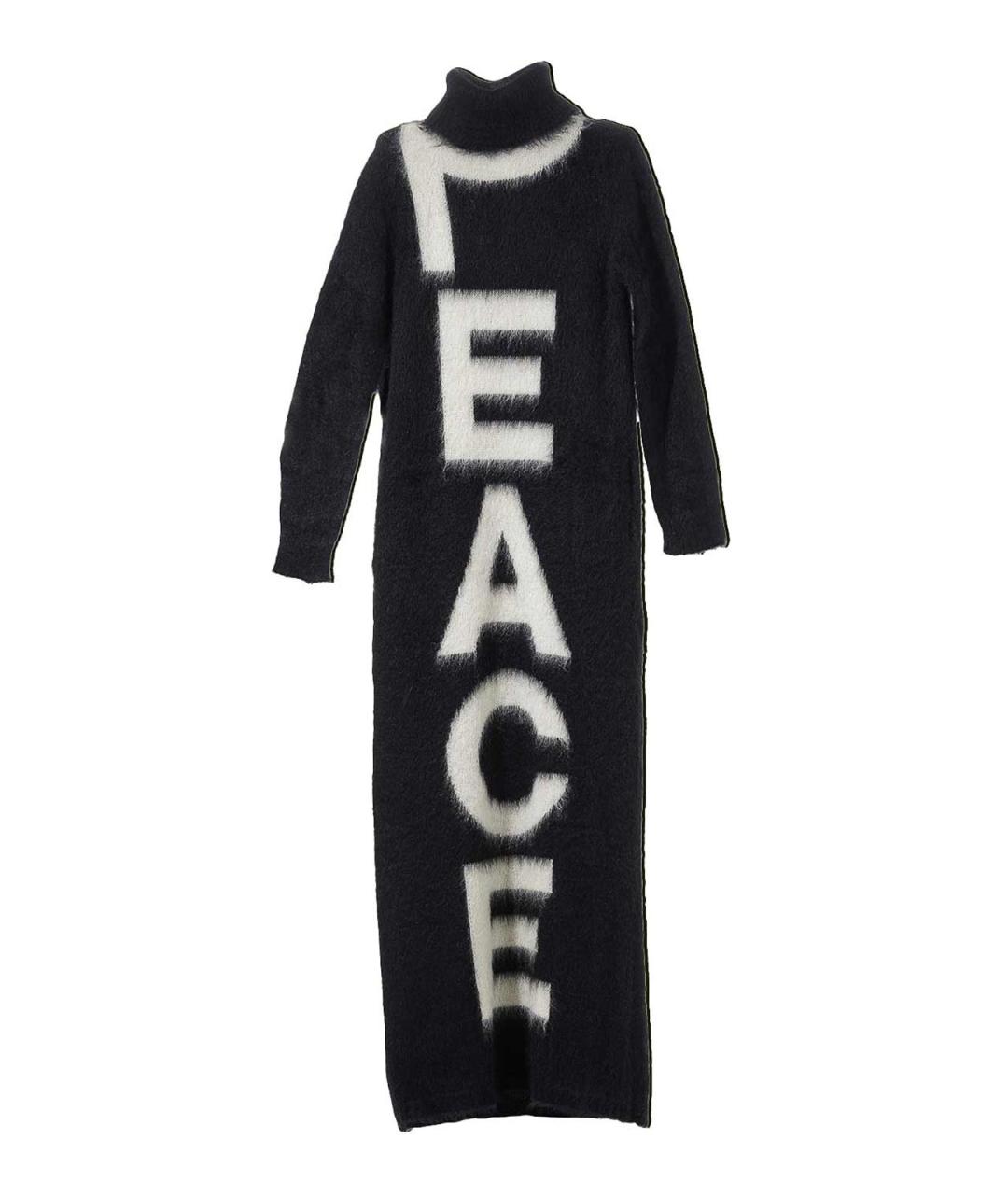 MOSCHINO Черное шерстяное повседневное платье, фото 1