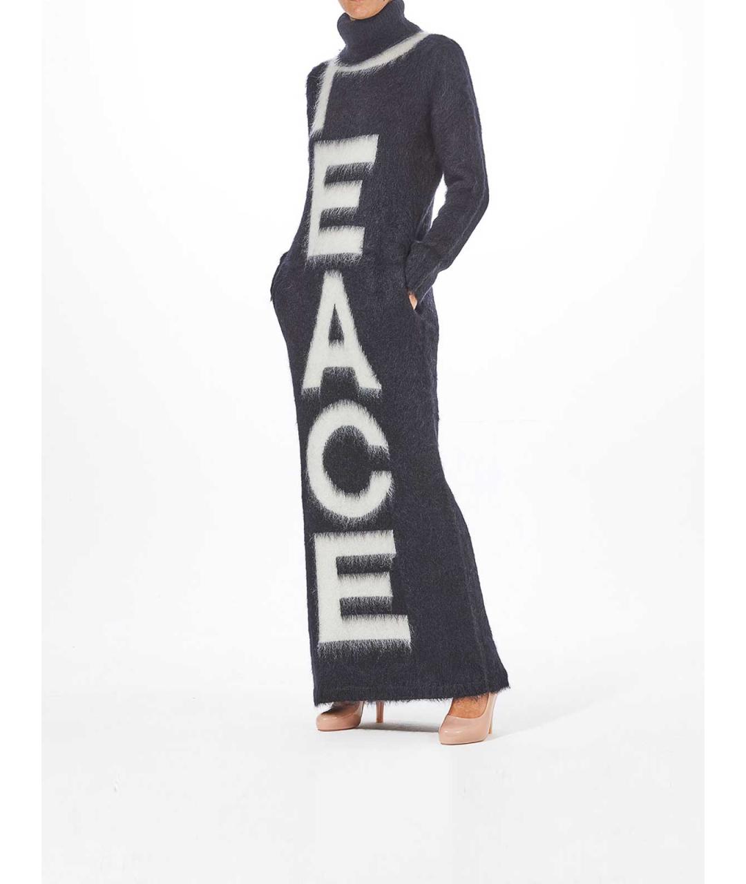 MOSCHINO Черное шерстяное повседневное платье, фото 5