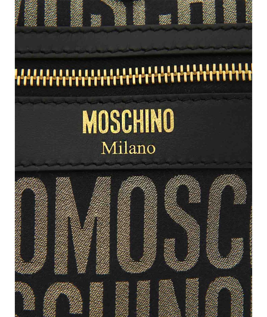 MOSCHINO Черная кожаная сумка через плечо, фото 6