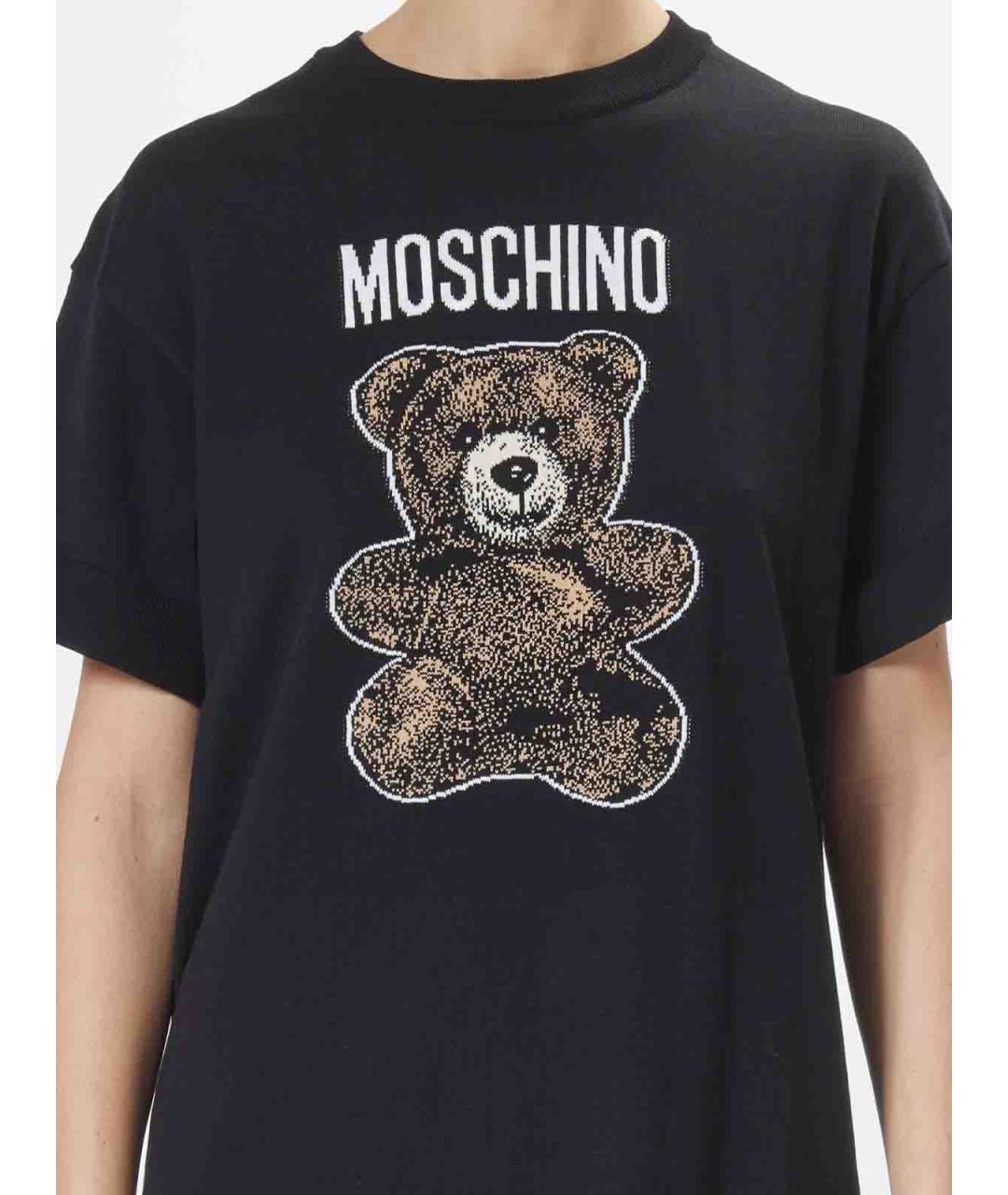 MOSCHINO Черное хлопковое повседневное платье, фото 5