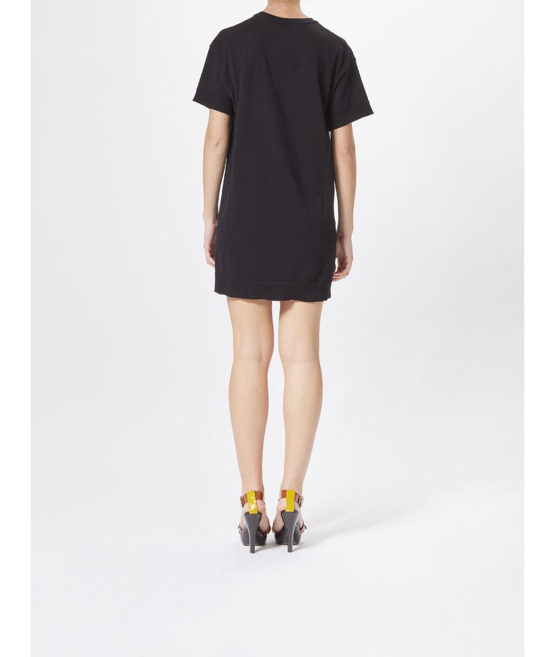MOSCHINO Черное хлопковое повседневное платье, фото 4