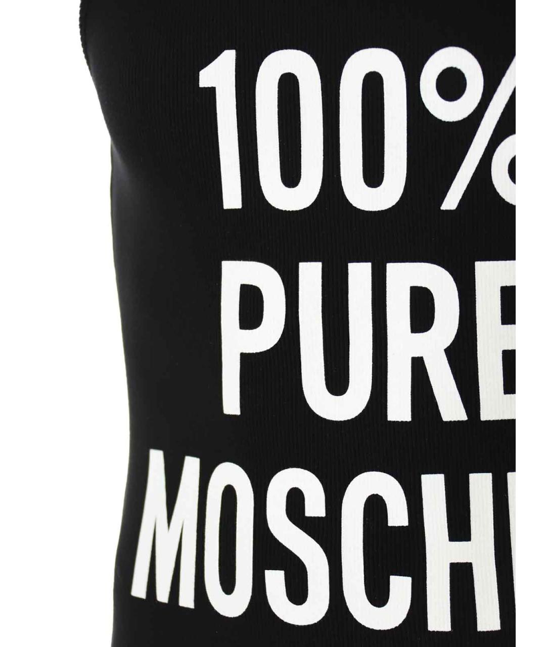 MOSCHINO Черная хлопковая майка, фото 3