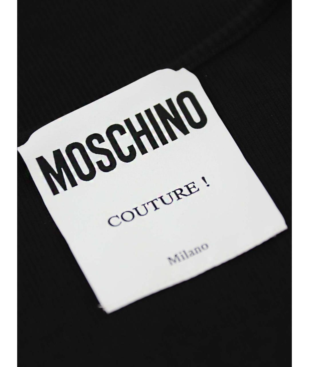 MOSCHINO Черная хлопковая майка, фото 4