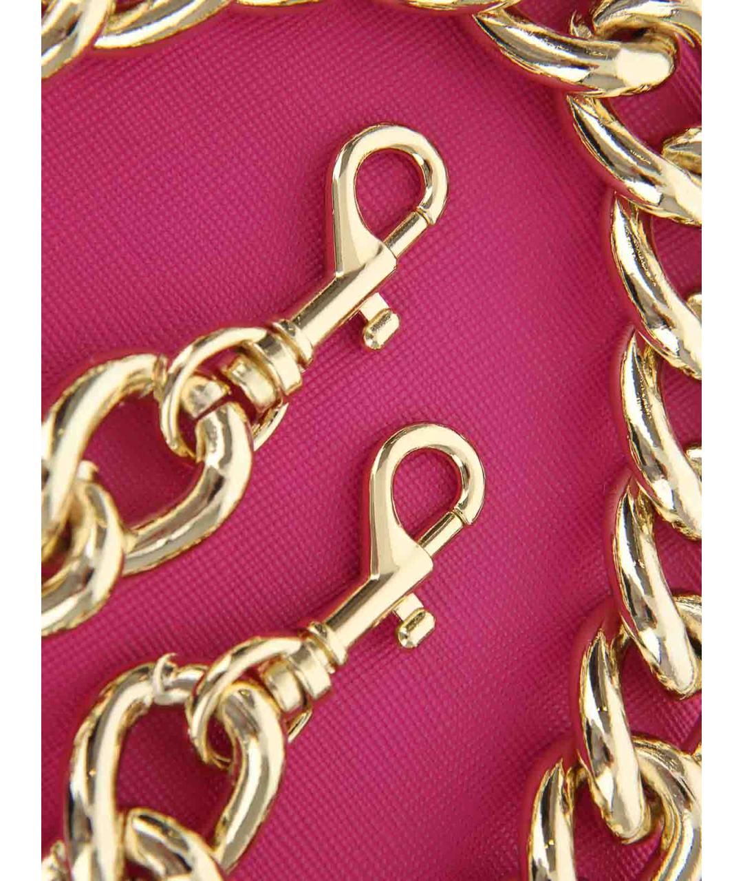 VERSACE JEANS COUTURE Розовая кожаная сумка через плечо, фото 4