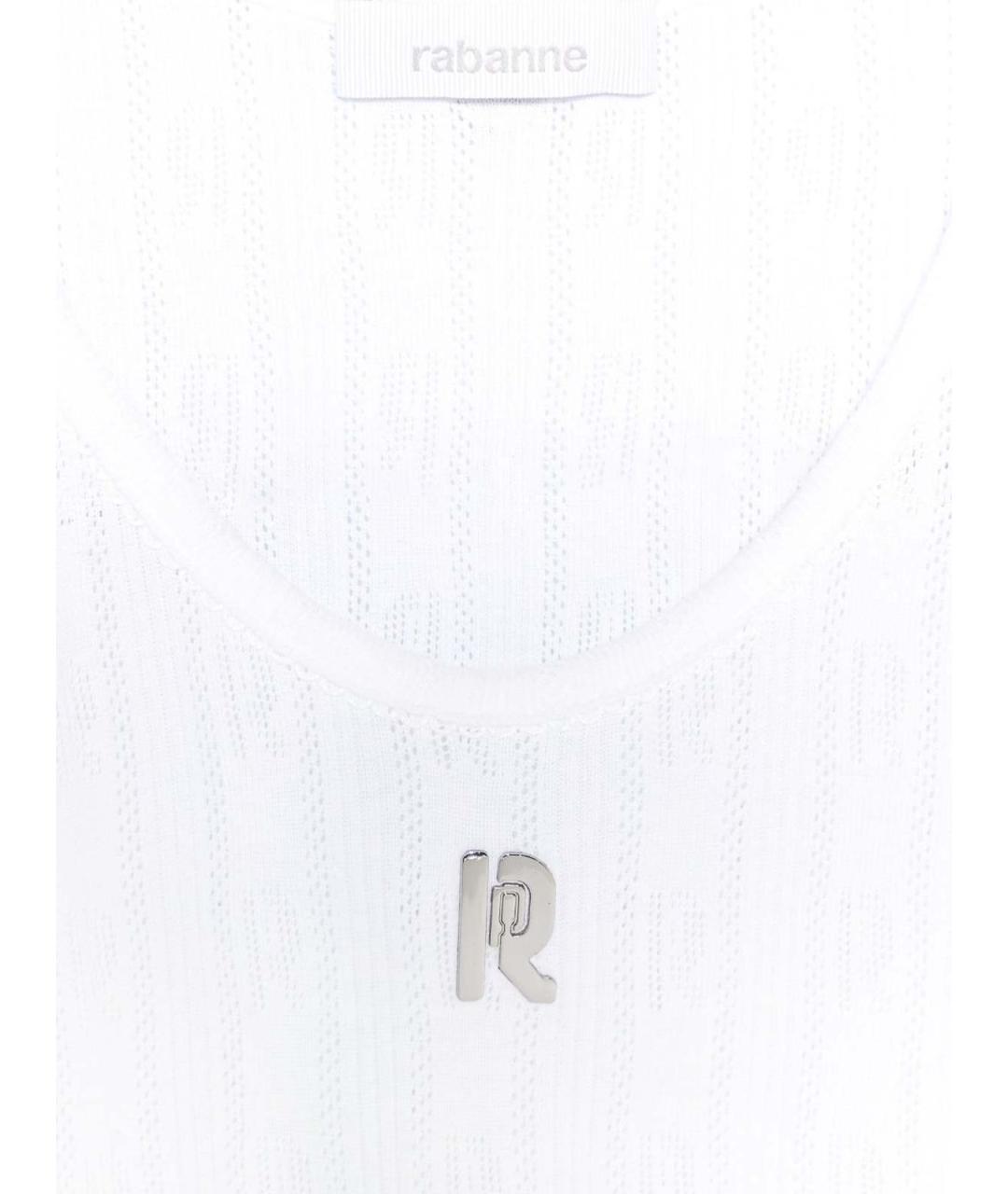 PACO RABANNE Белая хлопковая футболка, фото 3