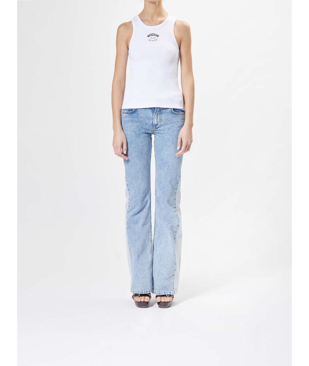 MOSCHINO JEANS Белая хлопковая майка, фото 2
