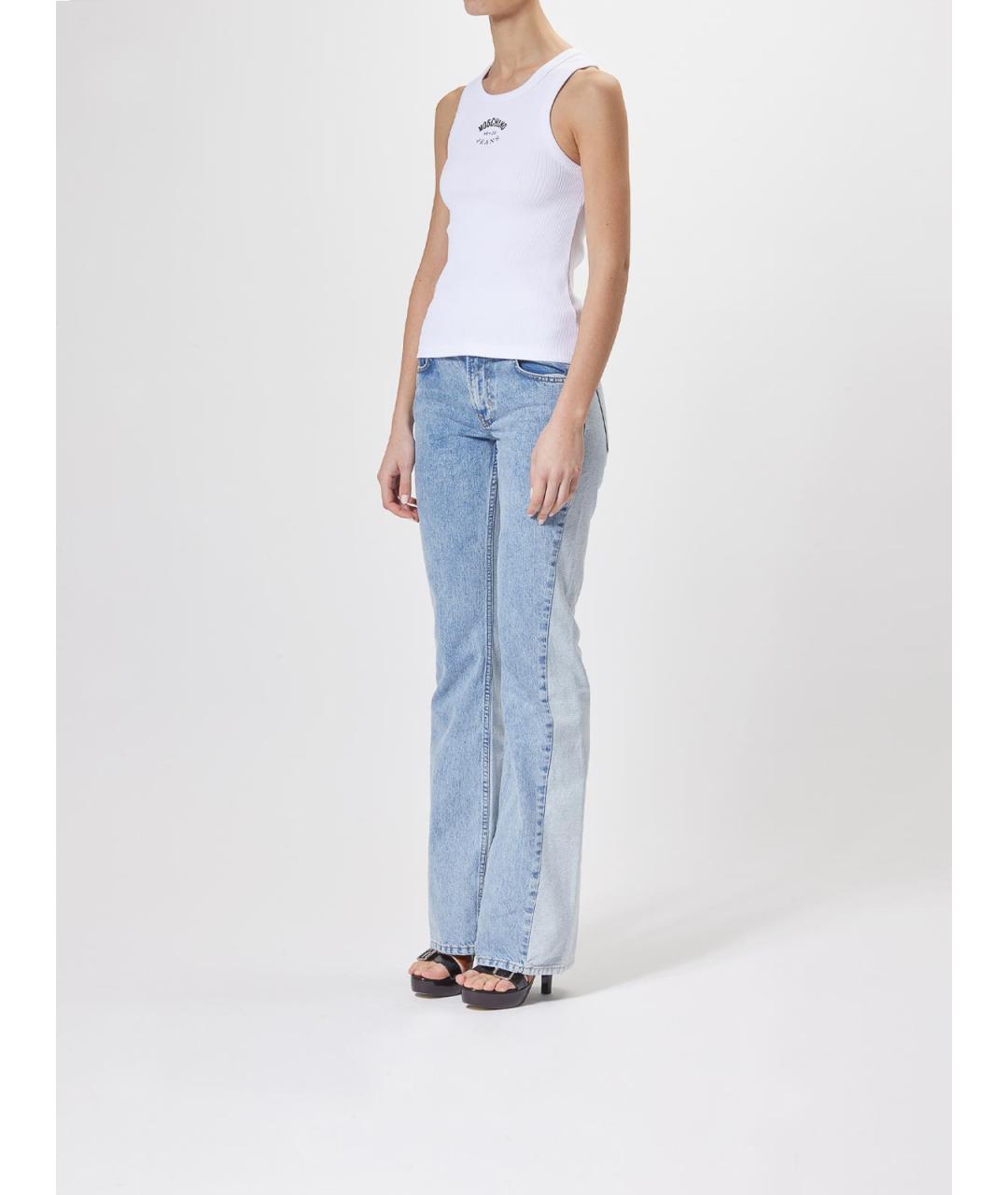 MOSCHINO JEANS Белая хлопковая майка, фото 3