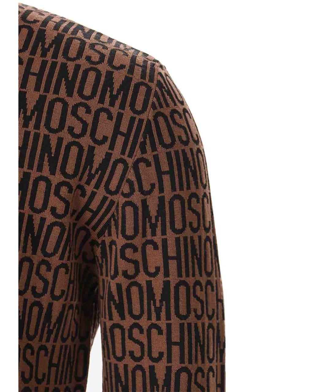 MOSCHINO Коричневая шерстяная водолазка, фото 4