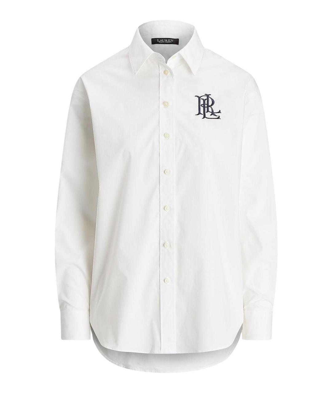 RALPH LAUREN Белая хлопковая рубашка, фото 1