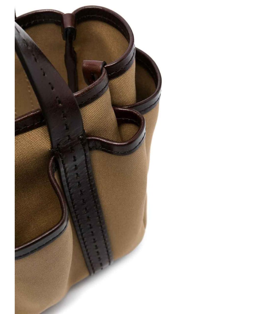 MAX MARA Коричневая тканевая сумка тоут, фото 4