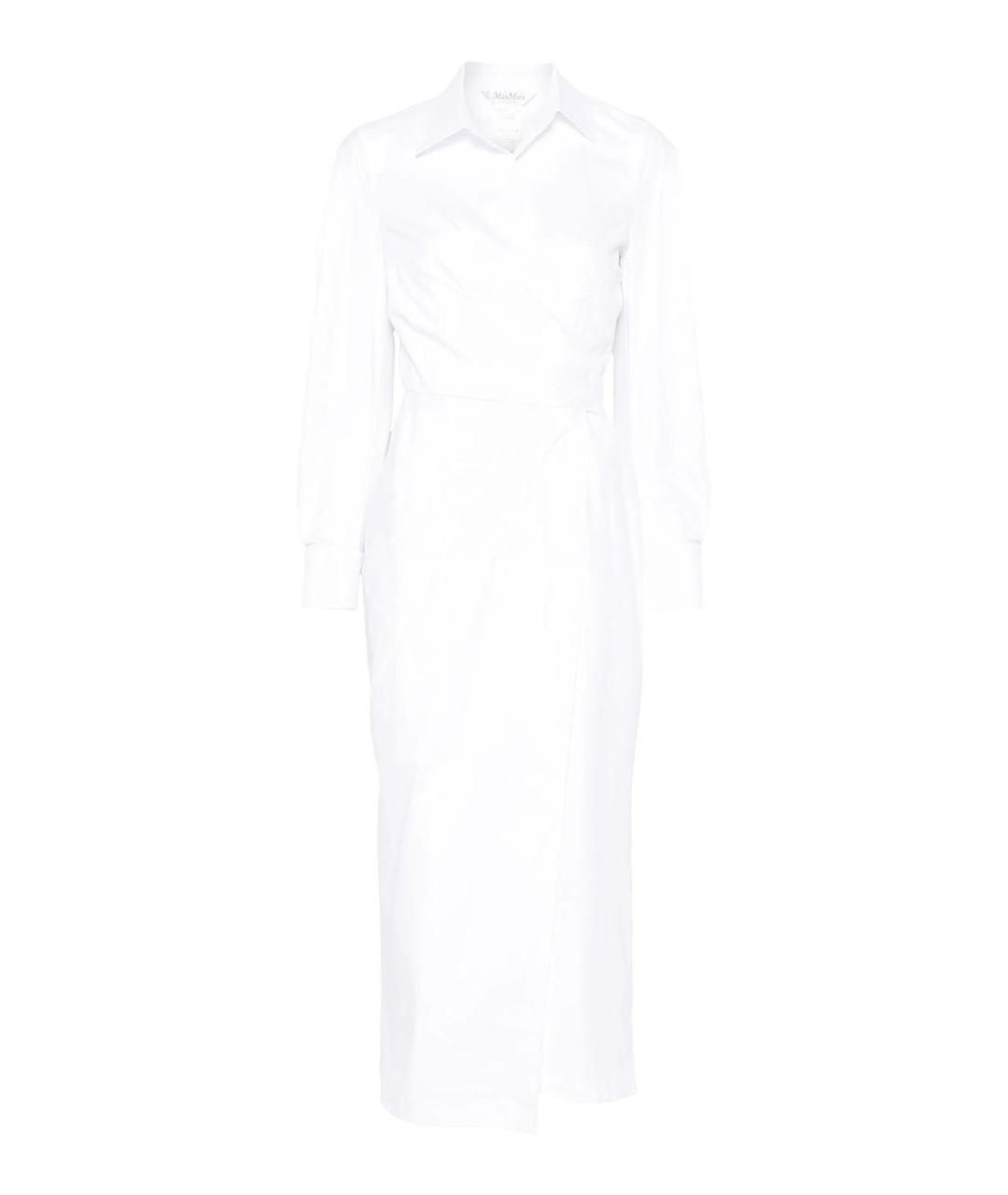 MAX MARA Белое хлопковое повседневное платье, фото 1