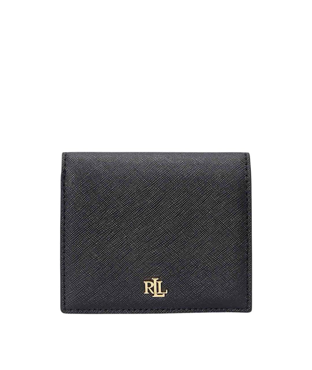 RALPH LAUREN Черный кожаный кошелек, фото 1
